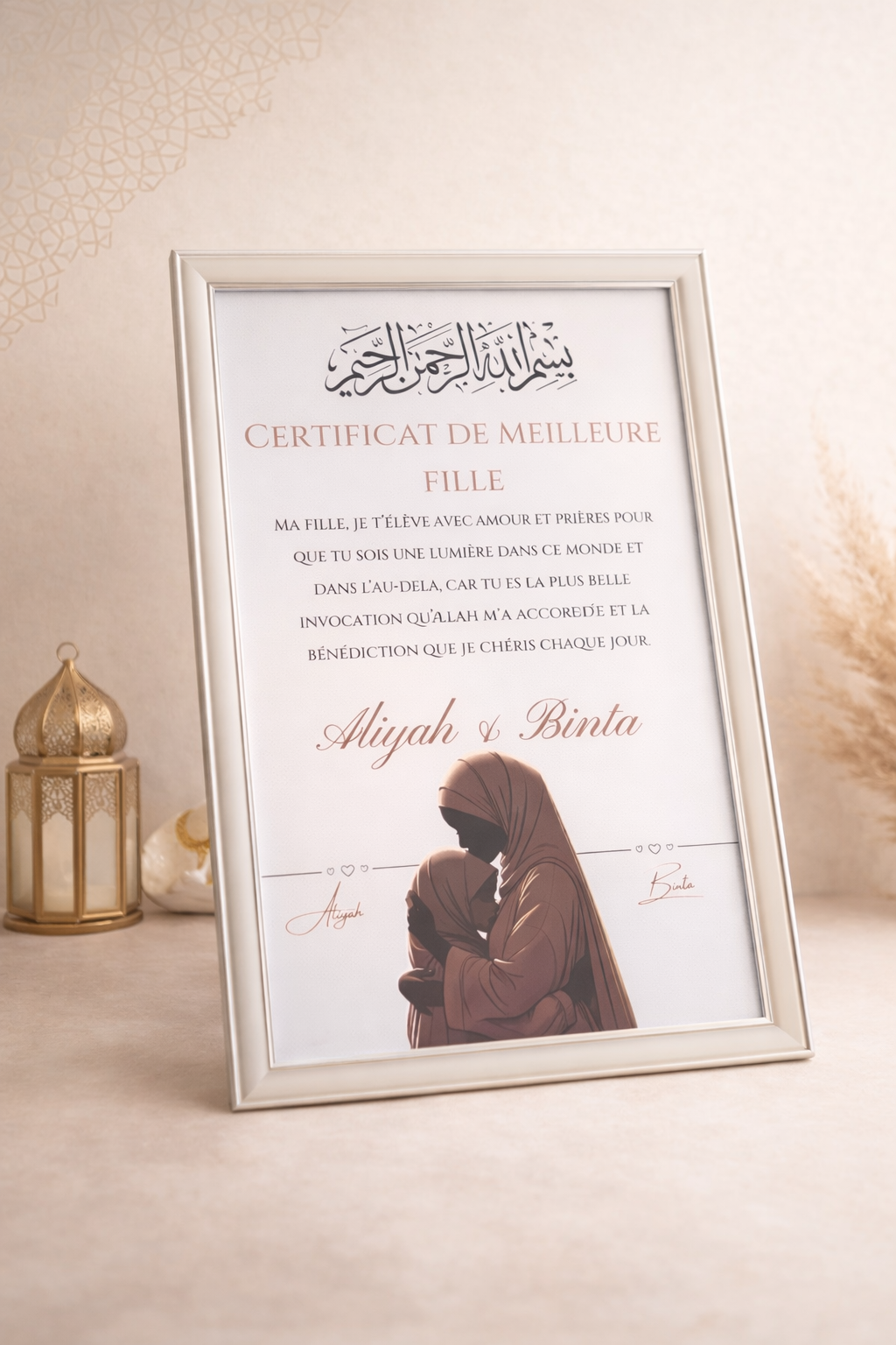Certificat de Meilleure fille