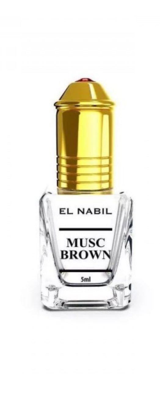Musc brown - Sans alcool - EL NABIL - 5 ml