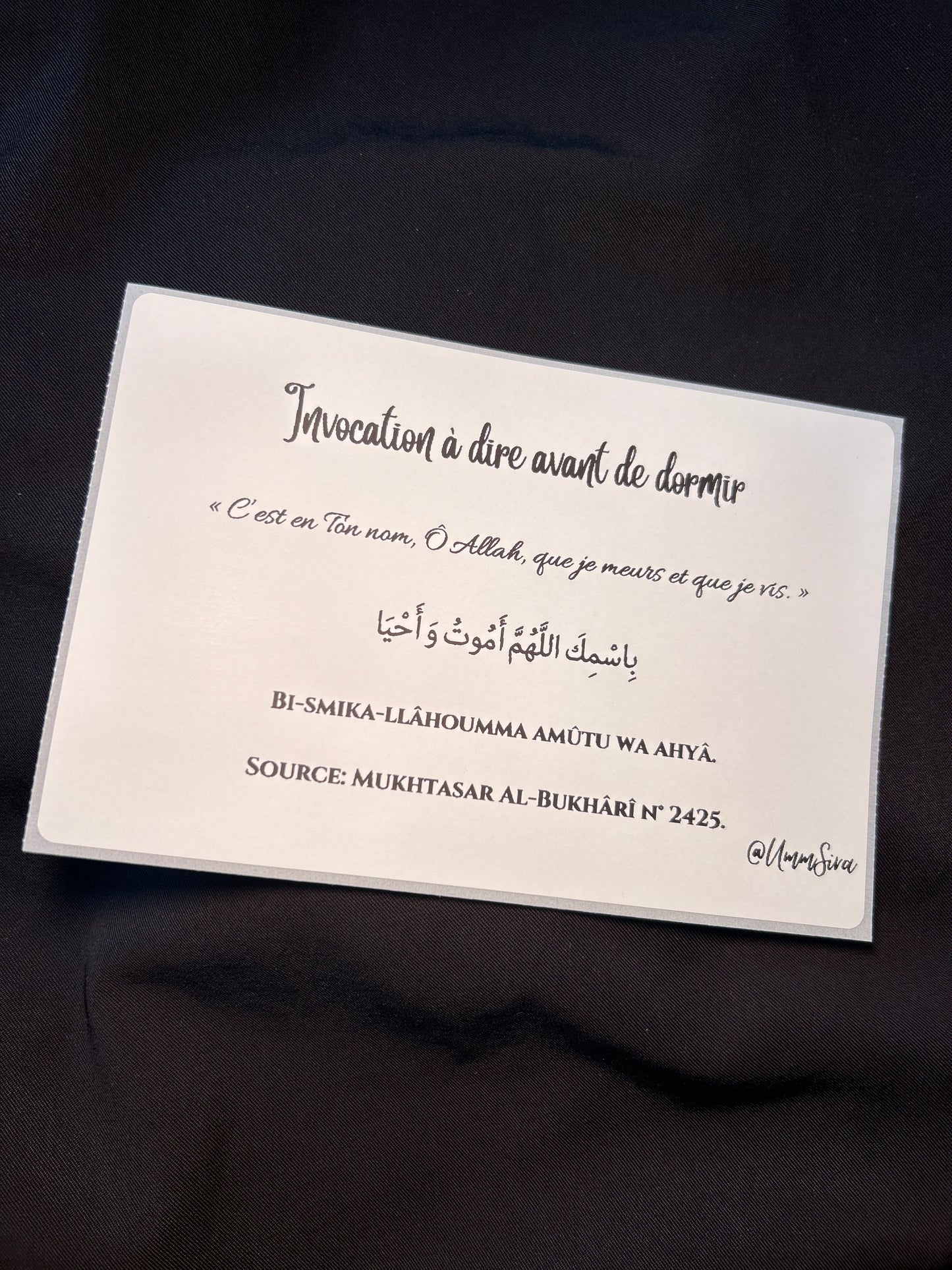 J’écris les invocations que je souhaite 100% personnalisée