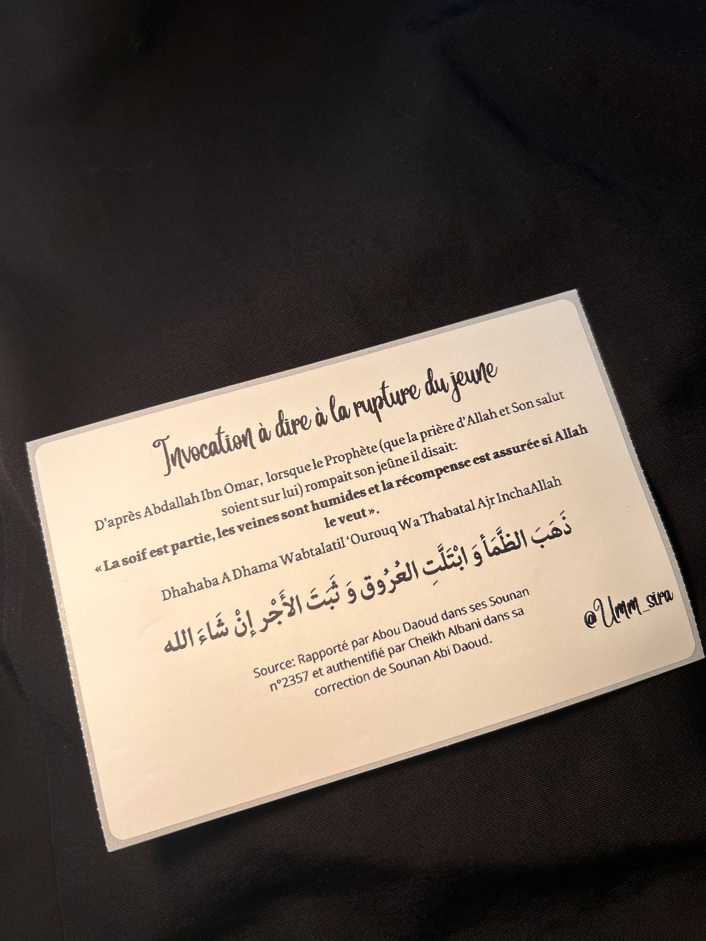 J’écris les invocations que je souhaite 100% personnalisée