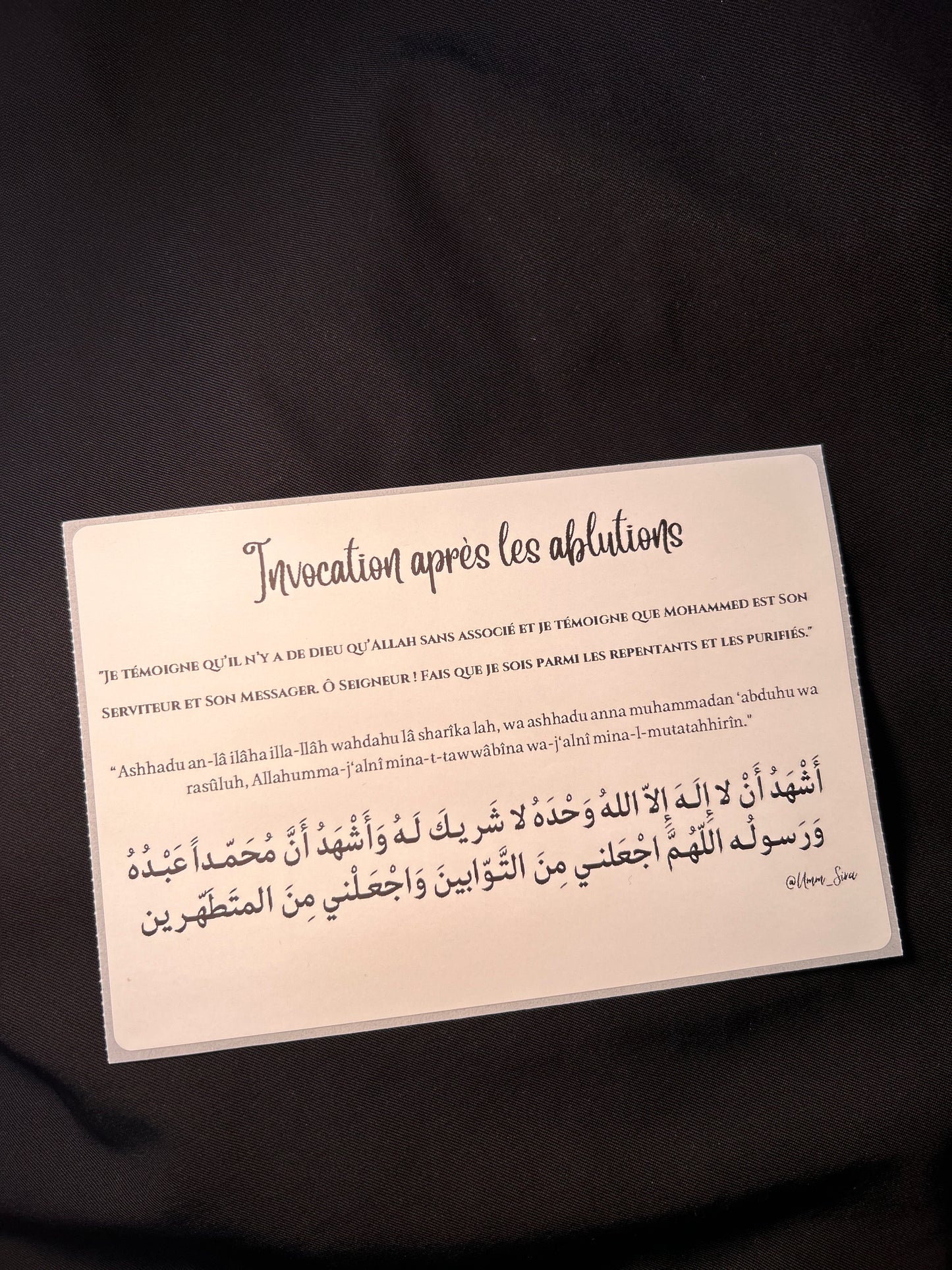J’écris les invocations que je souhaite 100% personnalisée
