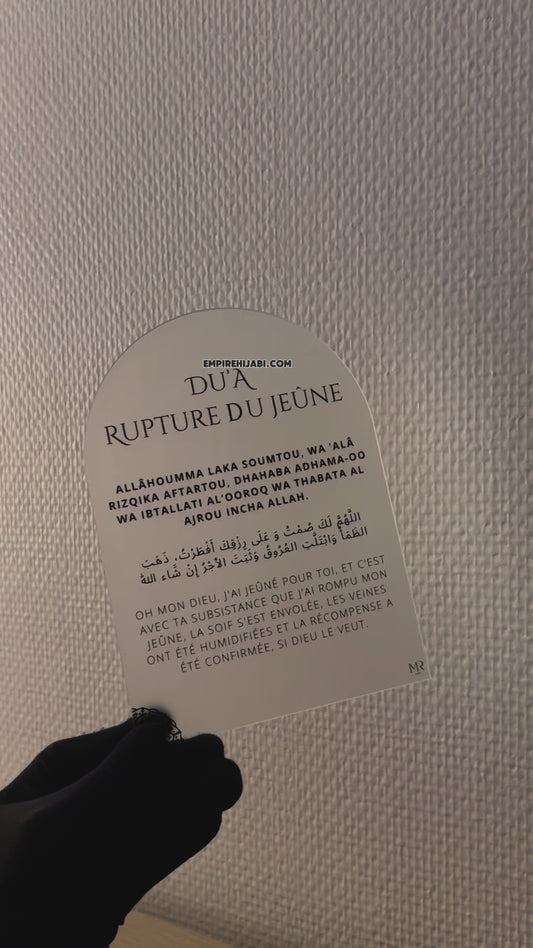 Plexiglass Rupture du jeûne